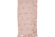 Children's blanket Twins muslin 100x100 Flower with ruffles beige