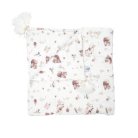 Children's blanket Twins muslin 90x90 insulated with tassels Animals