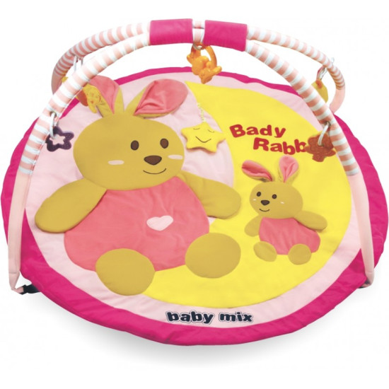 Коврик Baby Mix TK / 3168C Кролики TK / 3168C, Кролики, розовый