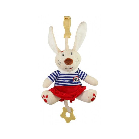 Plush Suspension Musical Baby Mix STK-16390 Rabbit STK-16390B, Boy, White / Blue