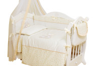 Постельный комплект 6 эл Twins Romantic Baloniki 4024-R-003, beige, бежевый