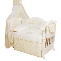 Постельный комплект 6 эл Twins Romantic Baloniki 4024-R-003, beige, бежевый
