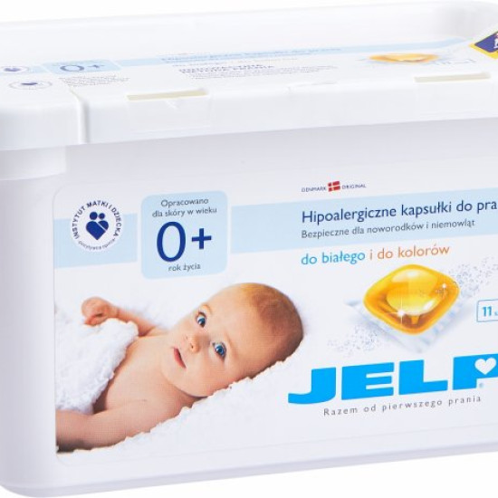 Гипоаллергенные капсулы JELP 0+ для цветного и белого белья 11 шт