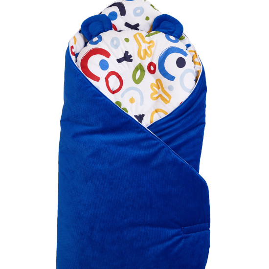 A set of an envelope-file with a pillow Twins Bear 9064-TB-109, Indigo, blue