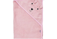 Детское полотенце Twins Bear 100x100 розовый