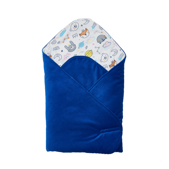 Envelope - plaid Twins Velvet Print 80x80 dark blue