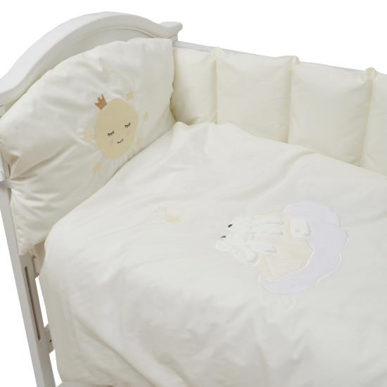 Постельный комплект 6 эл Babycentre & Twins Moonlight экрю