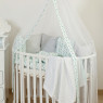 Постельный комплект 8 эл Twins Dolce Птички 4064-DB-406, mint, м 