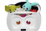 Basket for toys Maltex Panda with toys white/black
