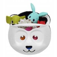 Корзина для игрушек Maltex Panda с игрушками белый/черный