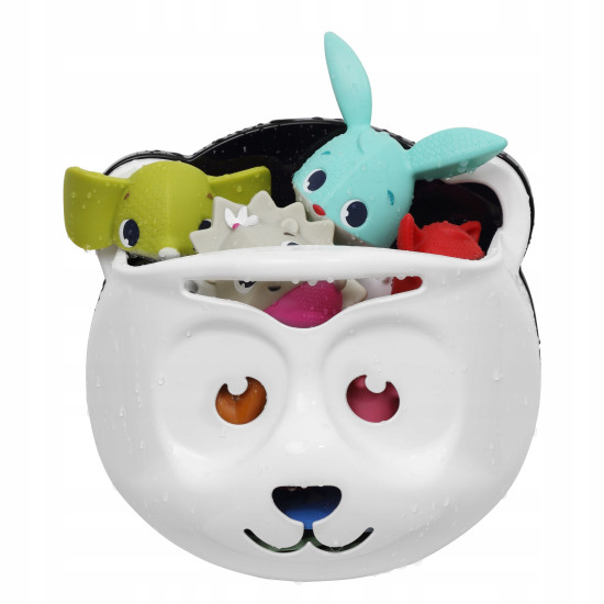 Корзина для игрушек Maltex Panda с игрушками белый/черный