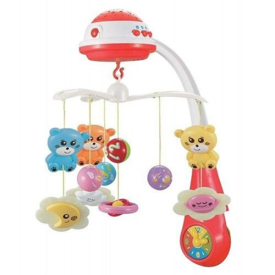 Мобиль Baby Mix пластиковый с проектором FS-35604 Мишка красная 37046, red, красный