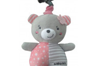 Плюшевая подвеска музыкальная Baby Mix P/1243-6700 Мишка девочка 46553, girl, розовый