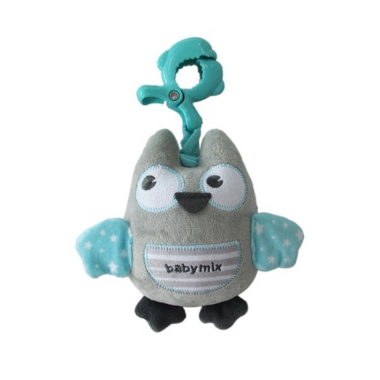 Плюшевая музыкальная подвеска Baby Mix P/1252-6700 Сова 42592, blue, голубой