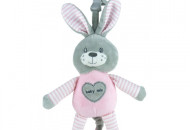 Плюшевая музыкальная подвеска Baby Mix STK-19393PR Кролик, pink, розовый