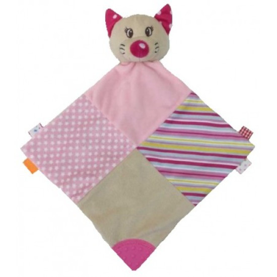 Комфортер с прорезывателем Baby Mix STK-18984C Котик 37192, pink, розовый