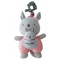 Плюшевая музыкальная подвеска Baby Mix P/1248-6700 Кенгуру 42566, pink, розовый