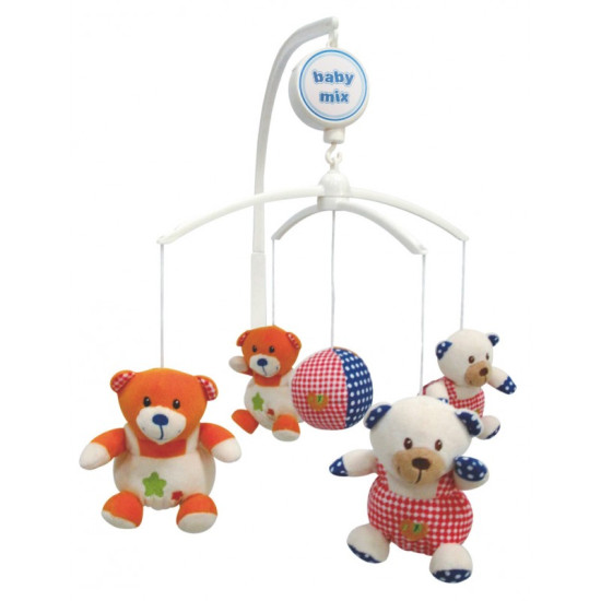 Мобіль Baby Mix плюшевий механічний TK-362M Ведмедики  14309, mix, мультиколір
