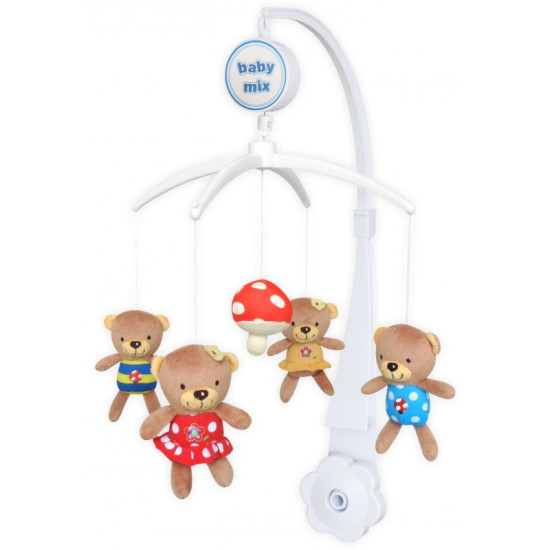 Мобиль Baby Mix плюшевый механический TK-375M Мишки 20218, mix, мультицвет