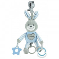 Плюшевая подвеска из вибро Baby Mix STK-19445BR Кролик 40843, blue, голубой