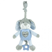 Плюшевая подвеска музыкальная Baby Mix STK-19393BD Песик 40857, blue, синий