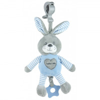 Плюшевая музыкальная подвеска Baby Mix STK-19393BR Кролик 40858, blue, голубой