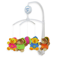Mobile Baby Mix Plush Mechanical TK-776M Mishka 9458, Multicolor, Multijet