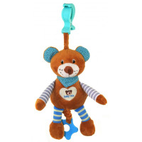 Плюшевая подвеска музыкальная Baby Mix STK-16393B Мишка 37194, blue, голубой