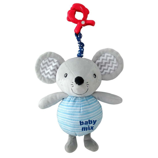 Плюшевая подвеска музыкальная Baby Mix P/1218-EU00 Мышка 44907, multicolor, мультицвет