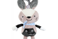 Плюшевая подвеска музыкальная Baby Mix P/1236-EU00 Кролик 40070, grey, серый
