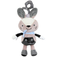 Плюшевая подвеска музыкальная Baby Mix P/1236-EU00 Кролик 40070, grey, серый