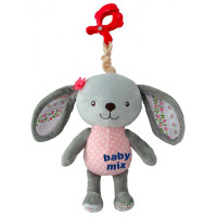 Плюшевая подвеска музыкальная Baby Mix P/1220-EU00 Кролик 44906, multicolor, мультицвет