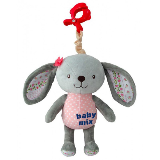 Плюшевая подвеска музыкальная Baby Mix P/1220-EU00 Кролик 44906, multicolor, мультицвет