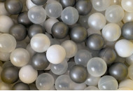 Шарики Badum для сухого бассейна (100 шт) B-KB-100-1-10, white/grey, белый/серый