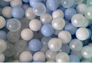 Кульки Badum для сухого басейну ( 100 шт) B-KB-100-1-04, white/blue, білий/блакитний