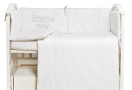 Постельный комплект 6 эл Twins Little Baby 4042-TLB-10, white/grey, белый/серый