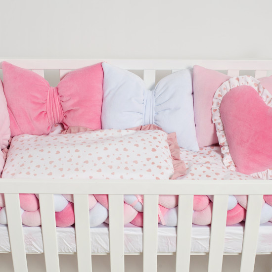 Постельный комплект 6 эл Twins Love 4020-TL-08, pink, розовый