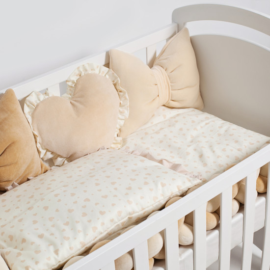 Постельный комплект 6 эл Twins Love 4020-TL-02, beige, бежевый