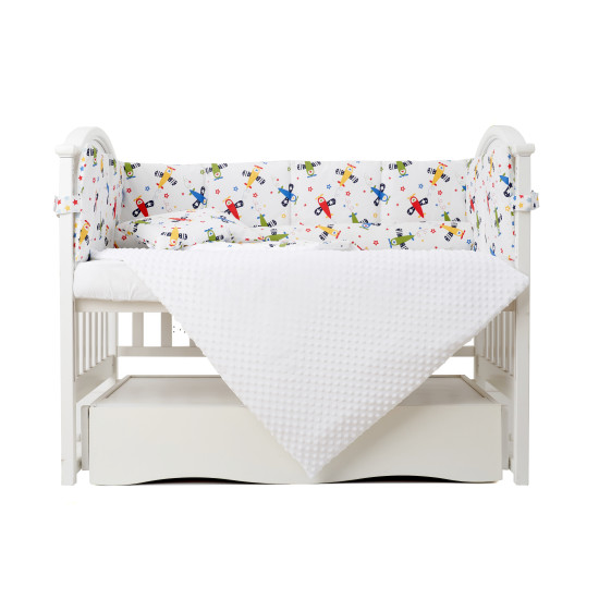 Постельный комплект 6 эл Twins Sky 4060-TS-01, white/boy, белый