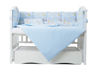 Постельный комплект 6 эл Twins Sky 4060-TS-04, blue, голубой