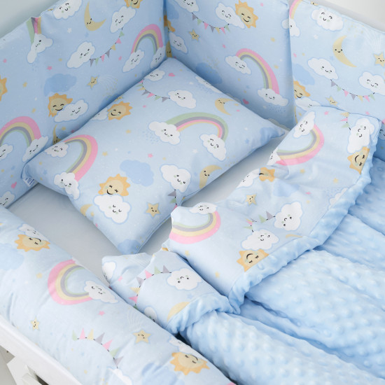 Постельный комплект 6 эл Twins Sky 4060-TS-04, blue, голубой