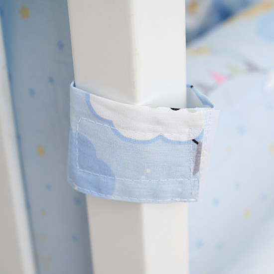 Постельный комплект 6 эл Twins Sky 4060-TS-04, blue, голубой