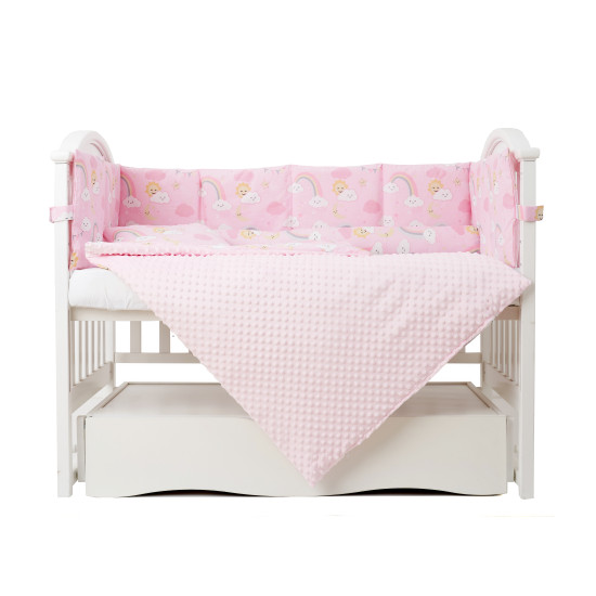 Постельный комплект 6 эл Twins Sky 4060-TS-08, pink, розовый