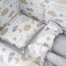 Постельный комплект 6 эл Twins Sky 4060-TS-10, grey, серый