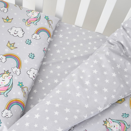 Сменная постель 3 эл Twins Unicorn серый