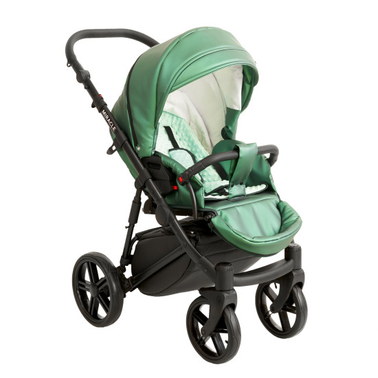 Коляска 2 в 1 Broco Miracle Black 9023-BMB-03, green, зеленый