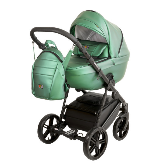 Коляска 2 в 1 Broco Miracle Black 9023-BMB-03, green, зеленый