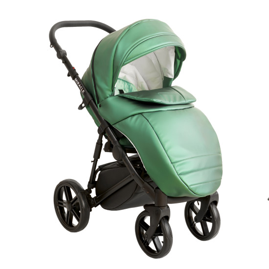 Коляска 2 в 1 Broco Miracle Black 9023-BMB-03, green, зеленый