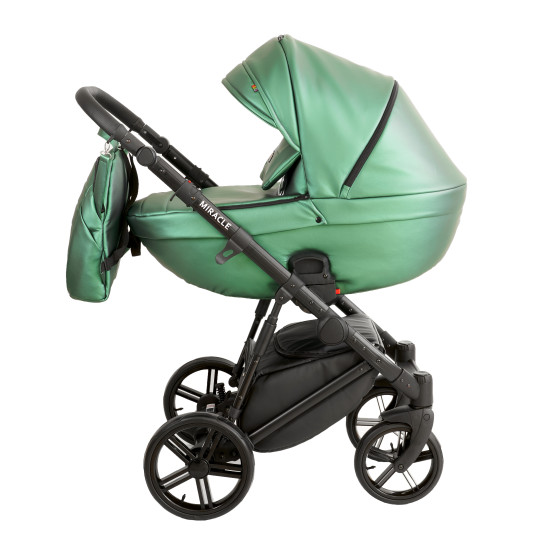 Коляска 2 в 1 Broco Miracle Black 9023-BMB-03, green, зеленый
