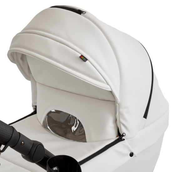 Коляска 2 в 1 Broco Miracle Black 9023-BMB-05, white, белый